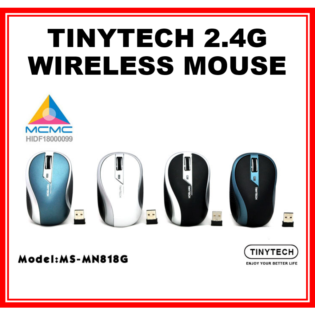 TINYTECH 2.4G USB WIRELESS MOUSE (MS-MN818G) | Shopee Malaysia
