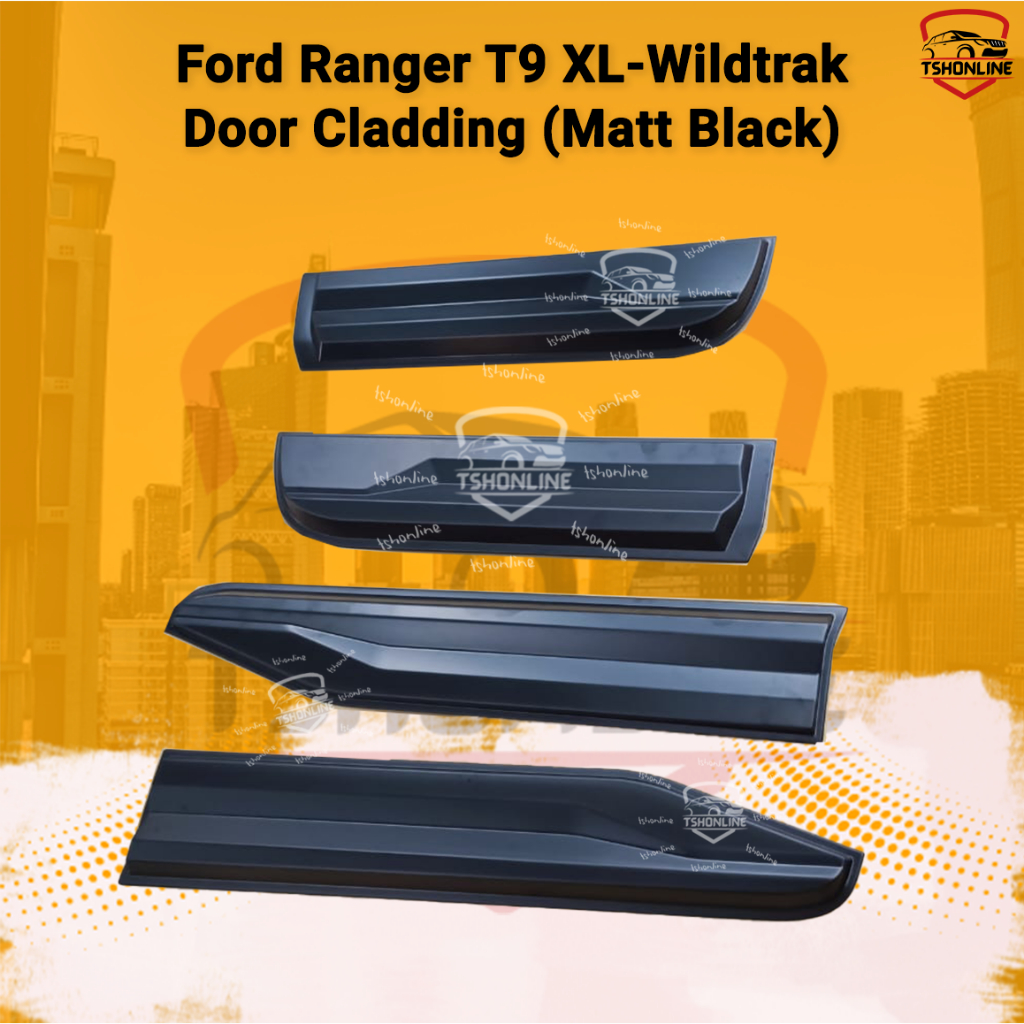 Ford Ranger Door Cladding Panel T9 (Matt Black)/Ranger XLT wildtrak