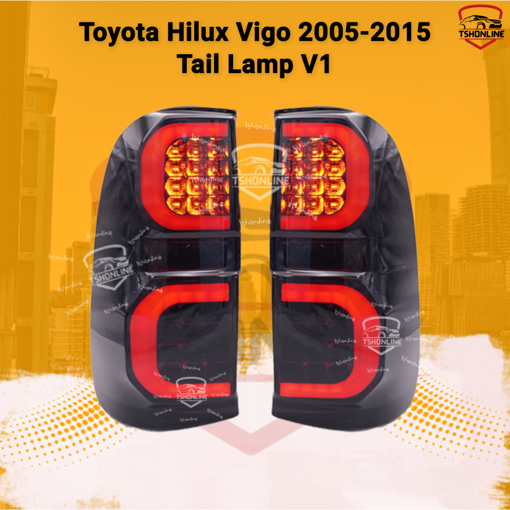 Toyota Hilux Vigo Tail Lamp 20052014 LED design with sequential