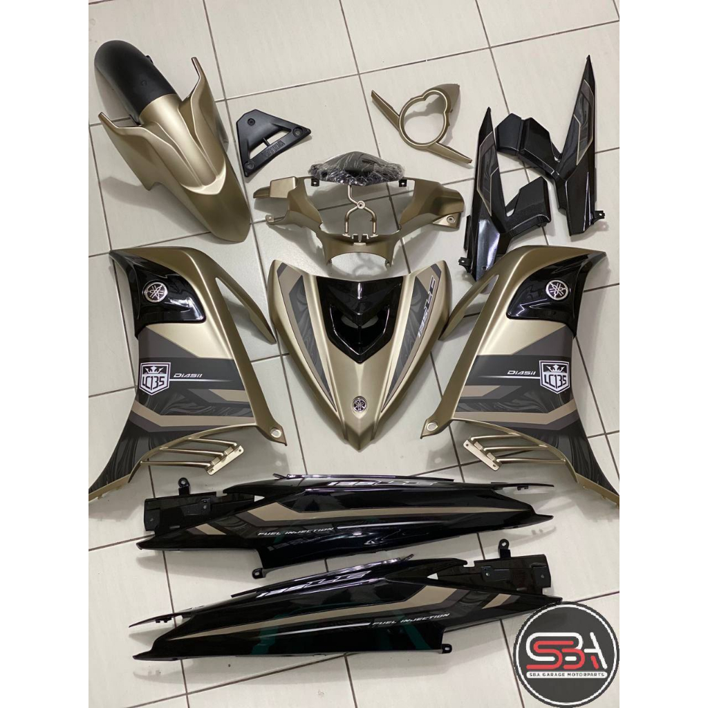 Coverset Bodyset Yamaha Lc Lc V V Dr Exciter Nescafe Gold Matt