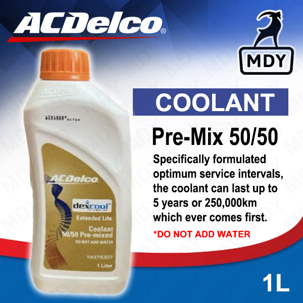 AC Delco Premix Ready to Use Coolant Red 1L Last 5 Years Dexcool Pre