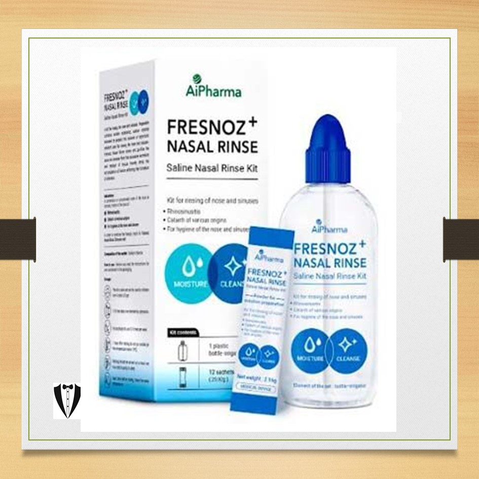 [EXP: 11.2025] FRESNOZ NASAL RINSE (SALINE NASAL RINSE KIT) STARTER KIT ...