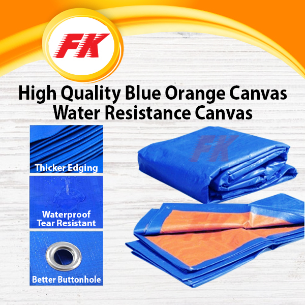 High Quality Blue Orange Canvas Water Resistance Canvas 2 Shopee Malaysia