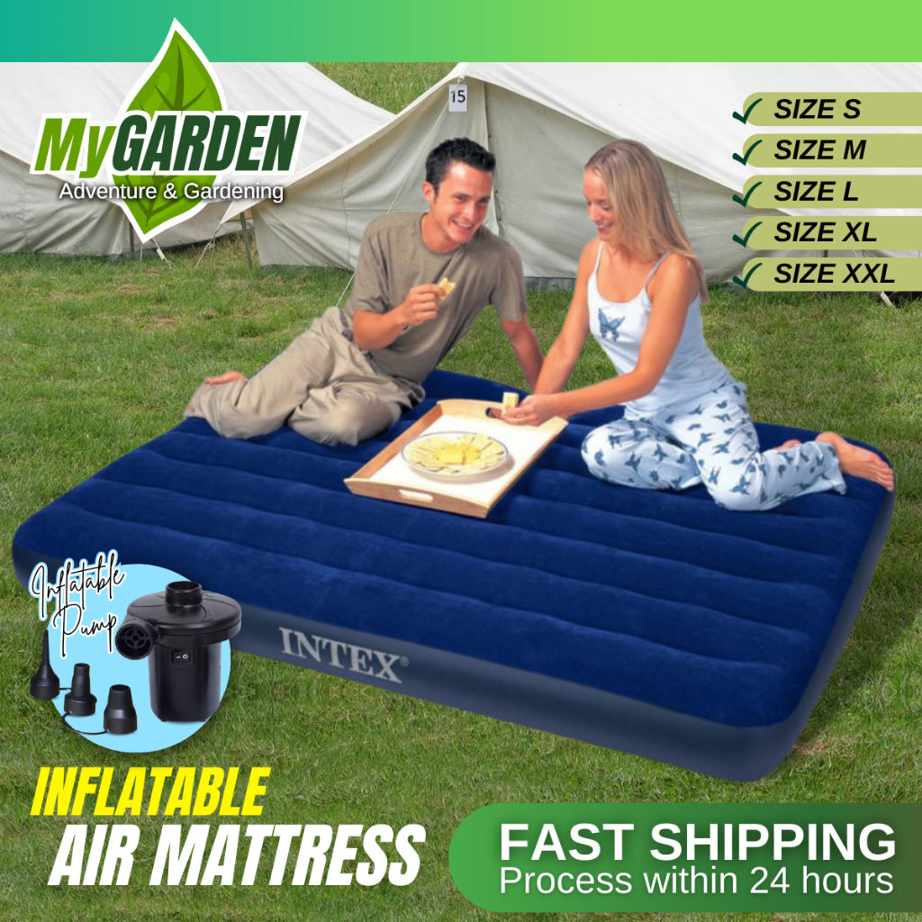 MYGARDEN INTEX 5 Size Inflatable Air Mattress Tilam Angin Single Intex