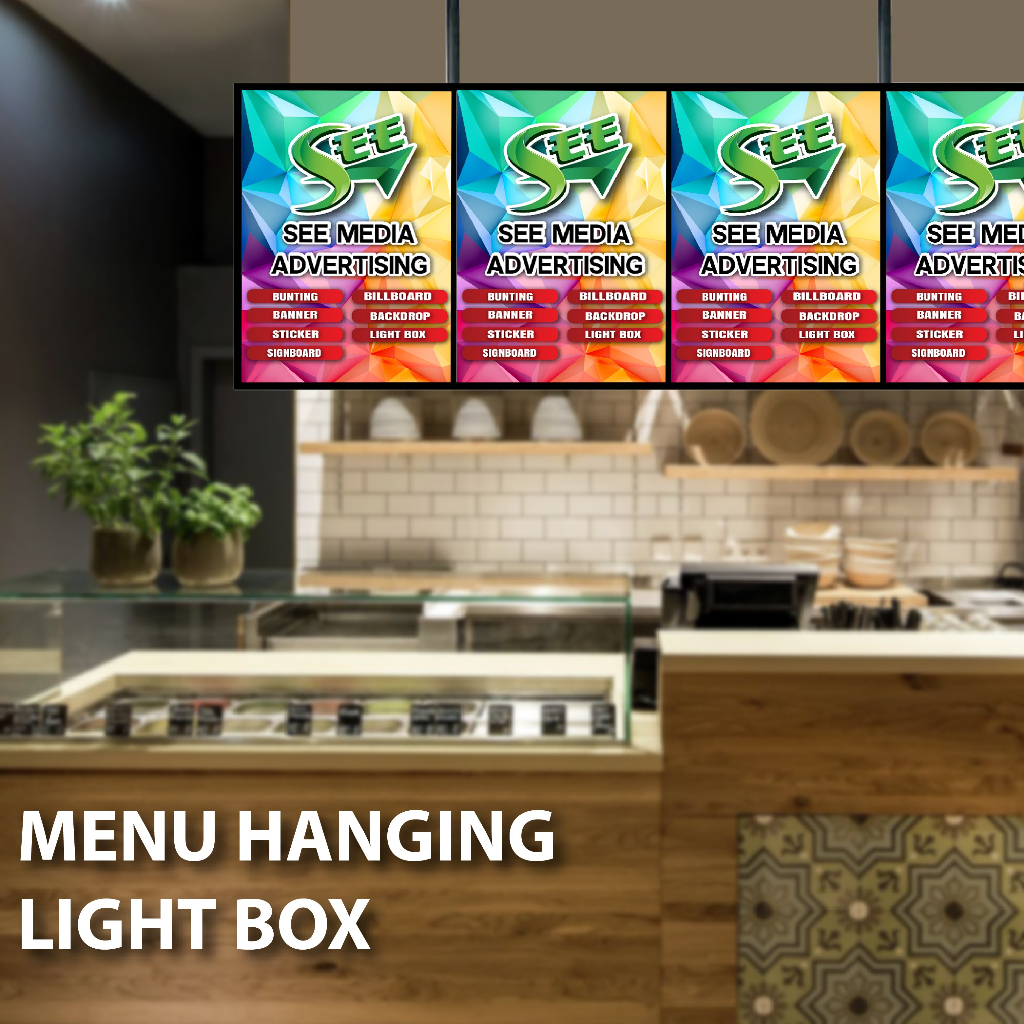 Led Cafe Menu Lightbox (Custom Make Size) Shopee Malaysia