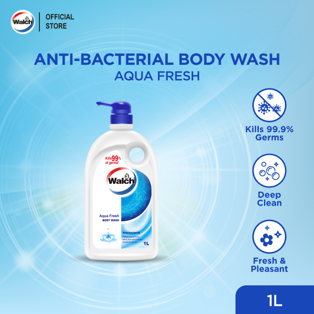 Walch Anti-Bacterial Body Wash - Aqua Fresh (1L) | Shopee Malaysia