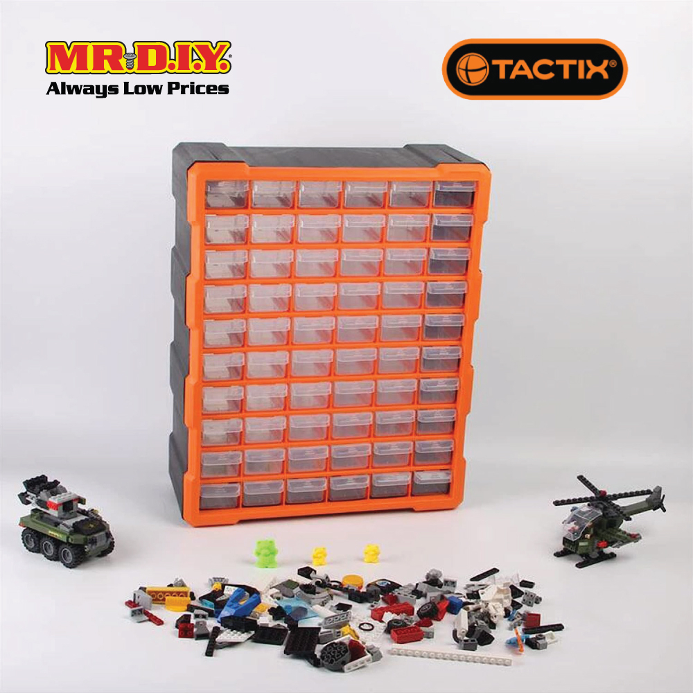TACTIX 60-Drawers Storage Bin | Shopee Malaysia
