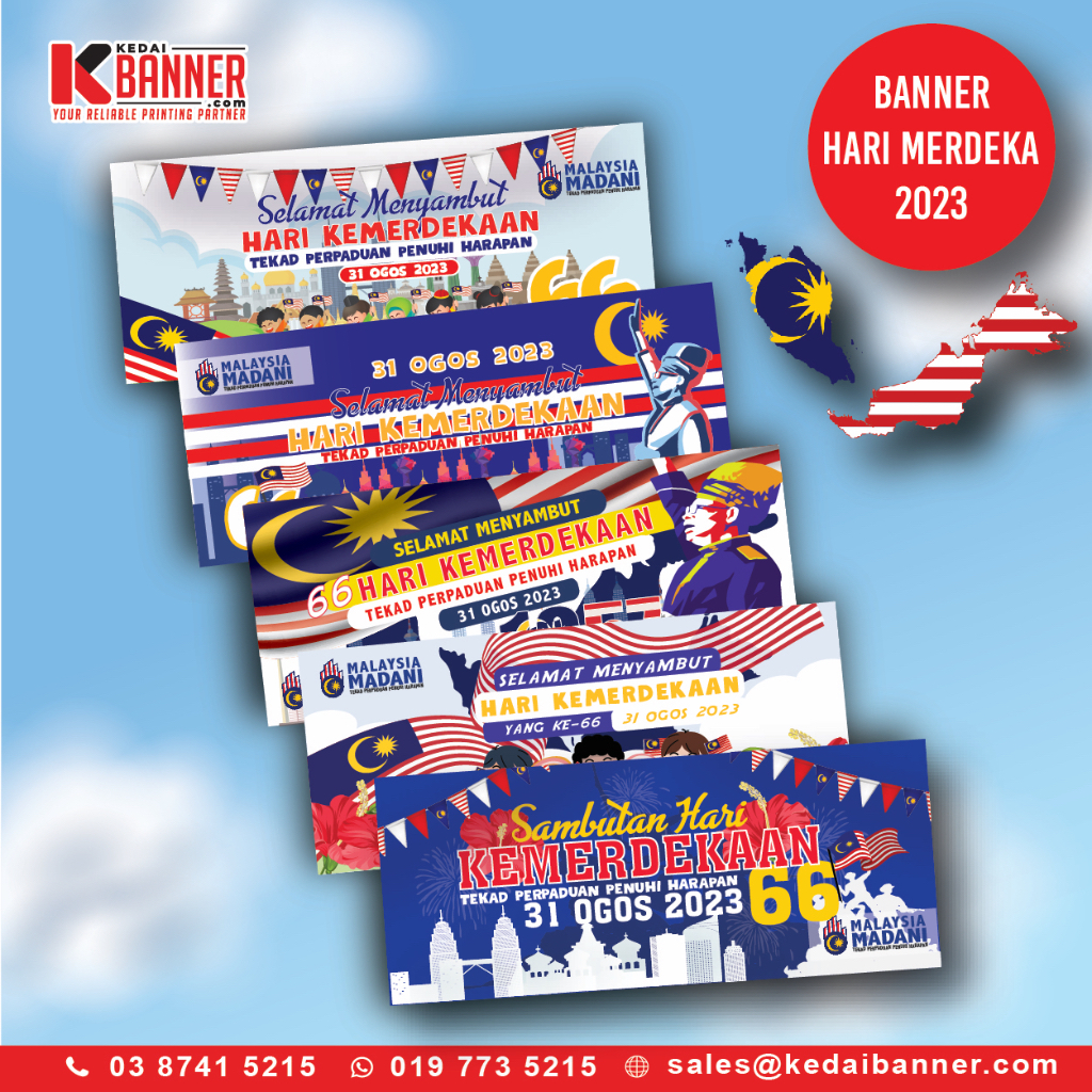 2023 NEW DESIGN BANNER HARI MALAYSIA AND Banner Merdeka Ready Design