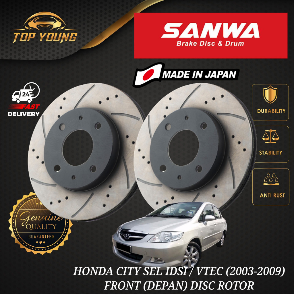 HONDA CITY SEL IDSI VTEC 20032009 FRONT (DEPAN) DISC ROTOR SPORT PLATE