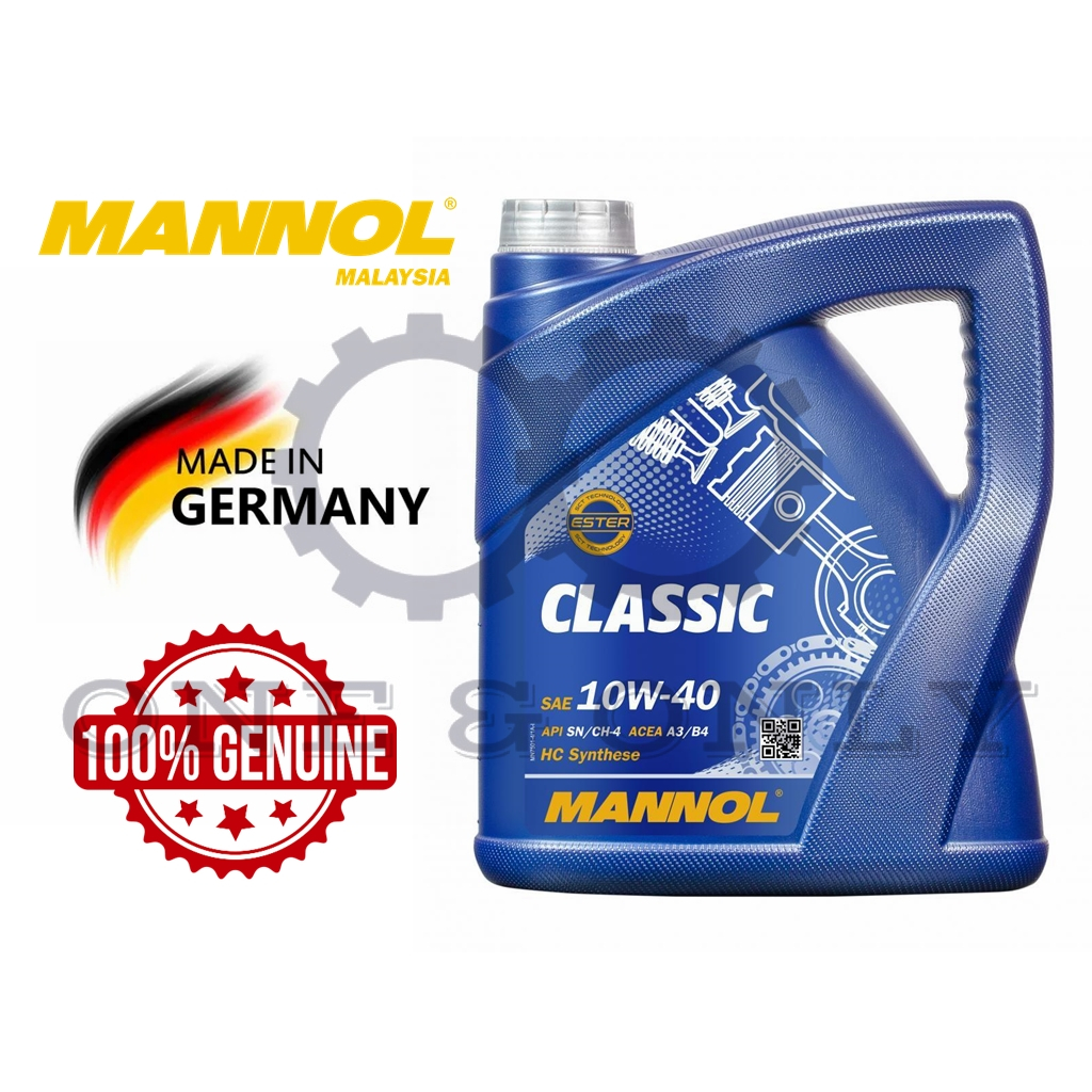 100% GENUINE MANNOL CLASSIC SAE 10W40 10W-40 HC SYNTHESE FULLY ...