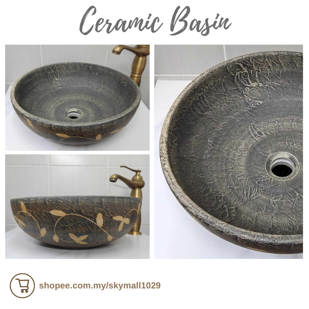 Bathroom wash basin simple round art retro - Ready Stock MALAYSIA ...