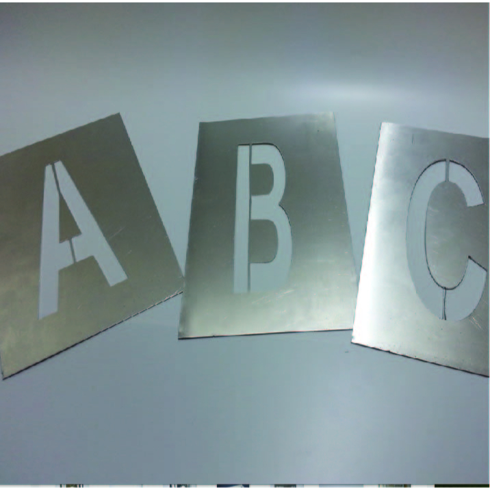 200mm high Aluminium stencil for painting, stensil aluminium untuk