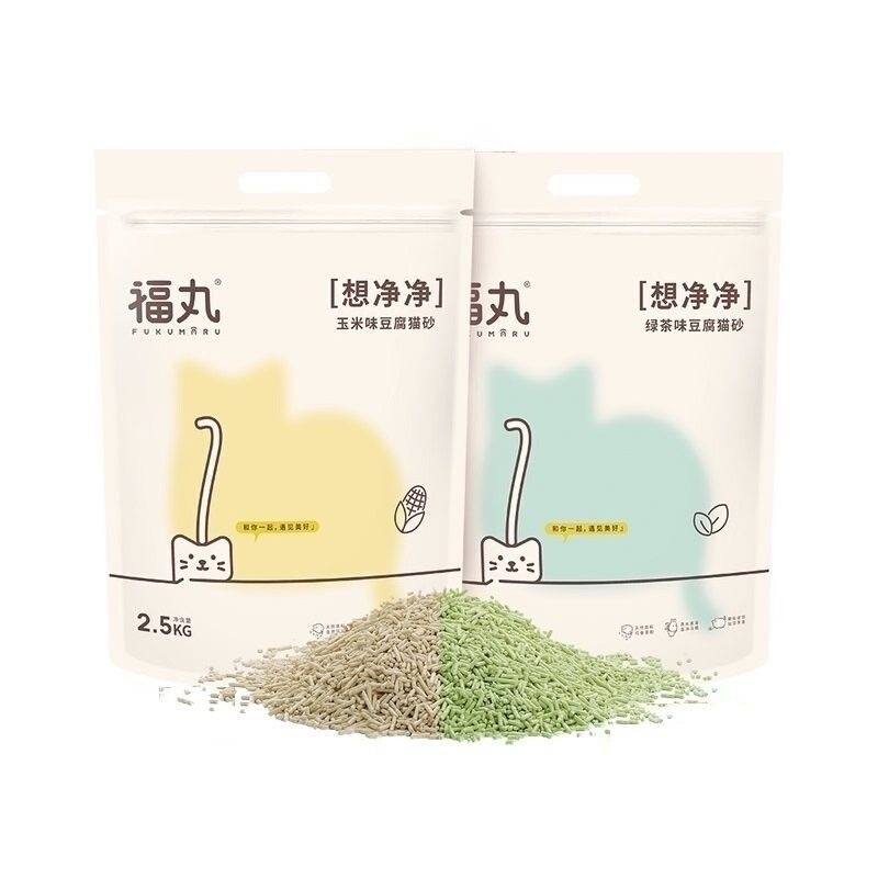 Fukumaru Tofu Cat Litter Corn/GreenTea Flavor 福丸福丸豆腐砂 玉米/绿茶口味 2.5kg
