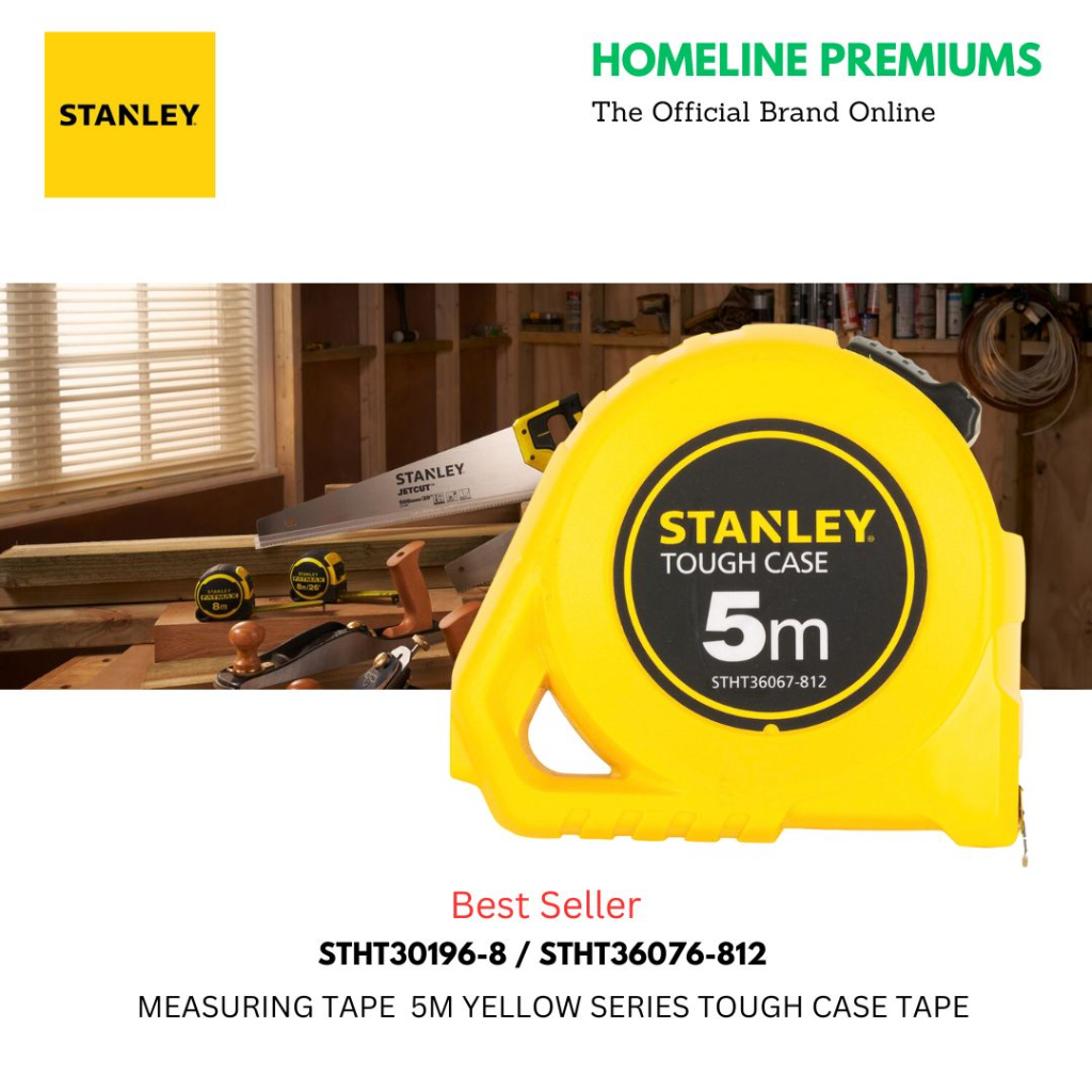 STANLEY STHT301968 / STHT36076812 YELLOW SERIES TOUGH CASE TAPE 5 METER Shopee Malaysia