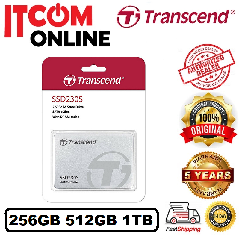 TRANSCEND 230S 256GB 512GB 1TB SATA INTERNAL SSD (TS256GSSD230S ...