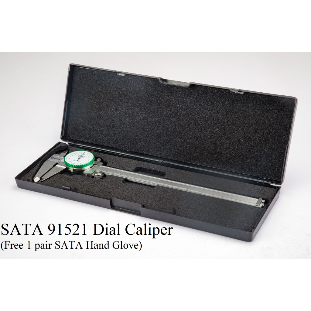 SATA 91521 Shockproof Dial Caliper 0-150mm (FREE HAND GLOVES) | Shopee ...