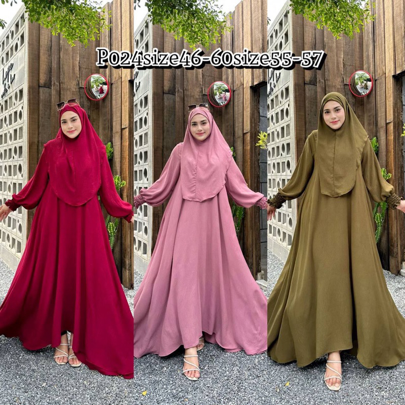 Hot Abaya🔥jubah Abaya With Khimar Exclusive Khimar Set Abaya Set Abaya