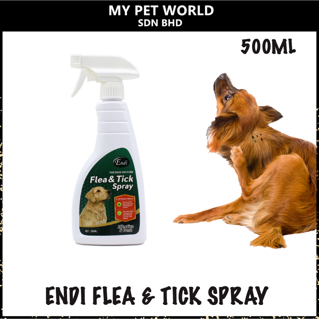 Endi Flea and Tick Spray Plant Based Formula for Dogs and Home 500ML