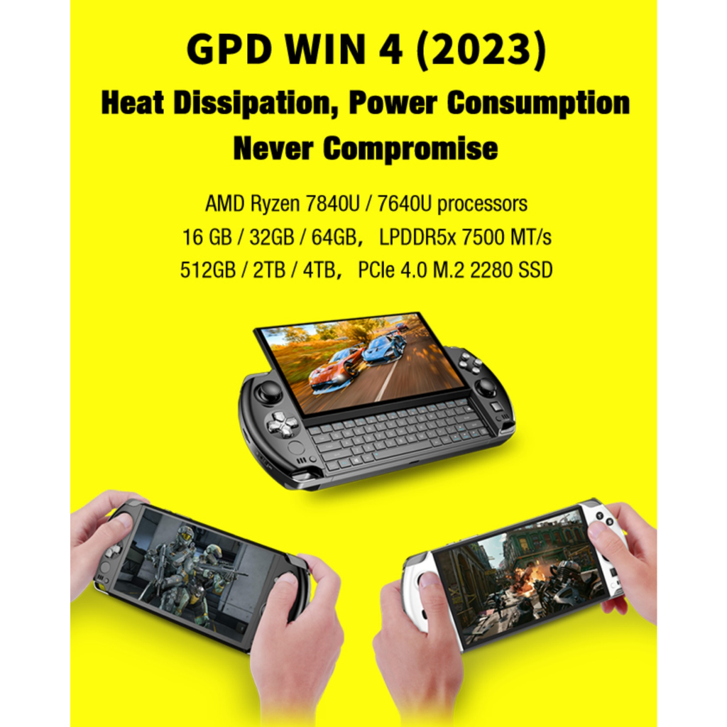 GPD WIN4 WIN 4 PRO 2025 Ai9 HX370 32GB DDR5 2TB KEYBOARD USB4.0 OCULINK