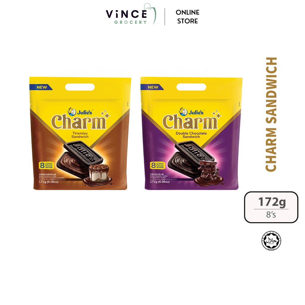 JULIE'S Charm Tiramisu / Double Chocolate Sandwich | 172G | Shopee Malaysia