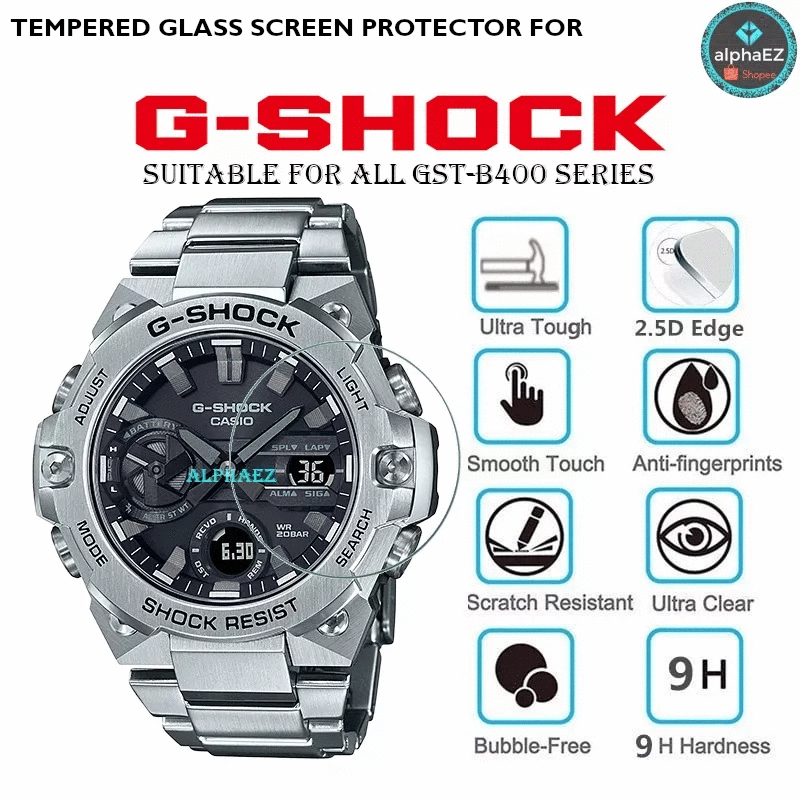 Tempered Glass for Casio GShock GSTB400 Series 9H Watch Screen