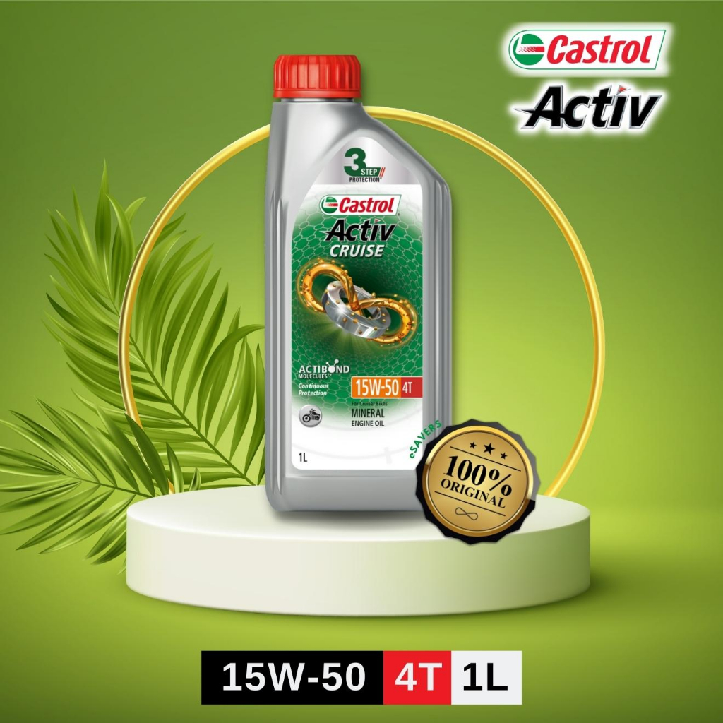 Certified 100% Original Castrol Activ Cruise 15W-50 Minyak 4T Motor ...