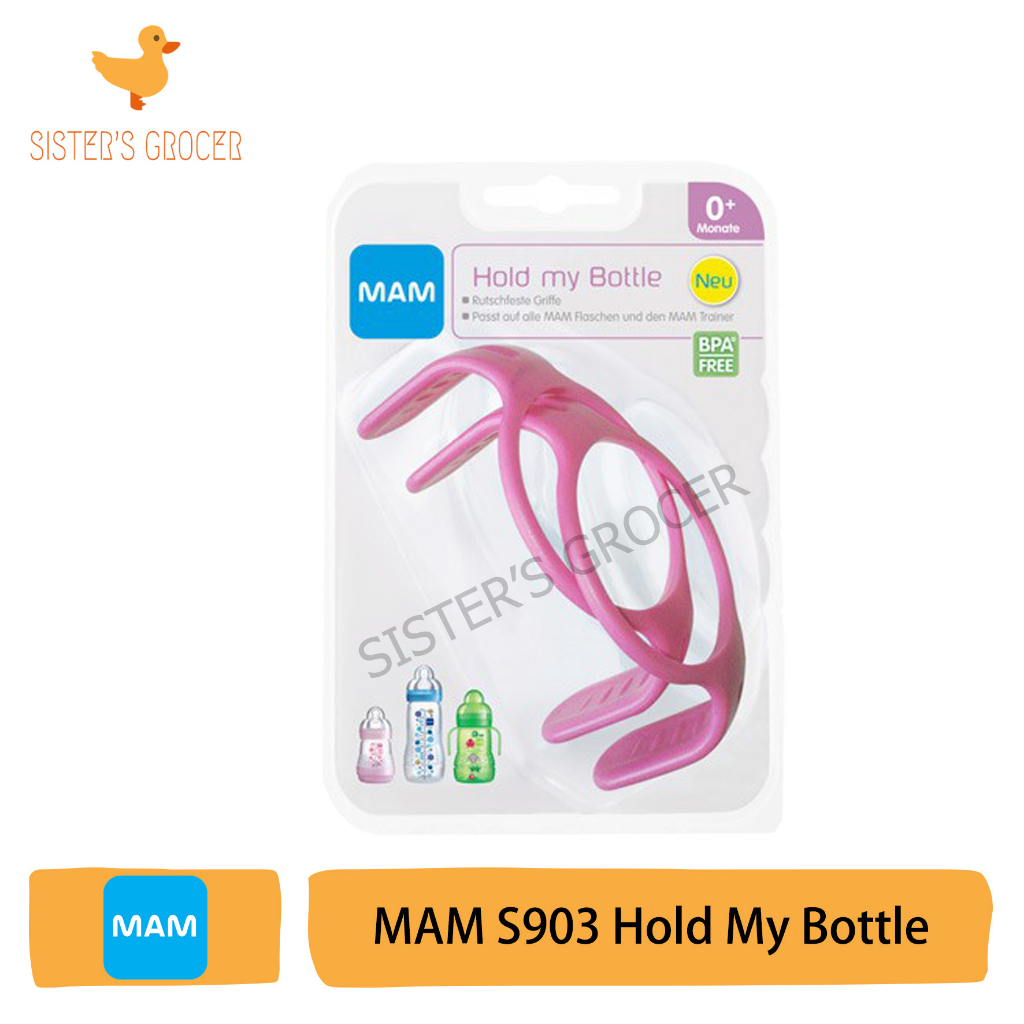 MAM Hold My Bottle Lot De 2 Poignées Pour Biberon - Adaptées Petites Mains Bébé - Dès Naissance