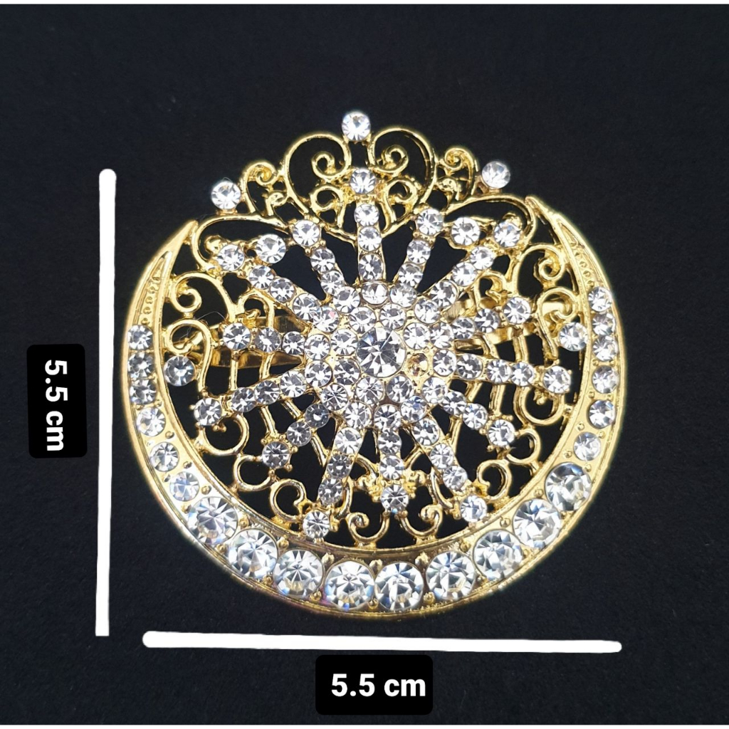 Kerongsang Dokoh Brooch Pin Songkok Tanjak Bulan Bintang Pengantin