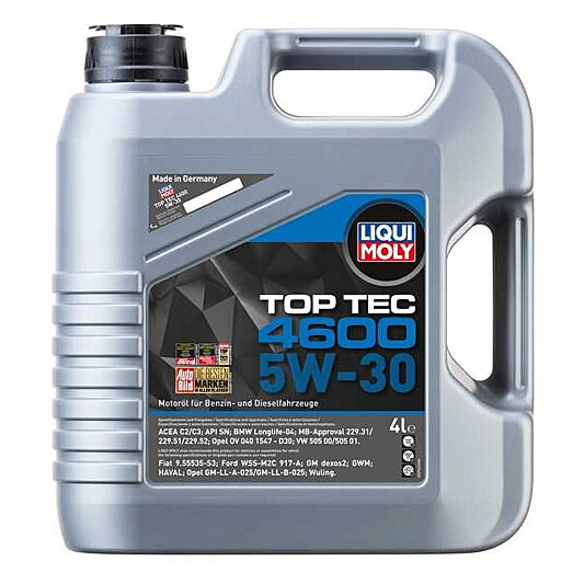 Liqui Moly 5w30 Top Tec 4L Fully Synthetic Engine Oil Minyak Hitam ...