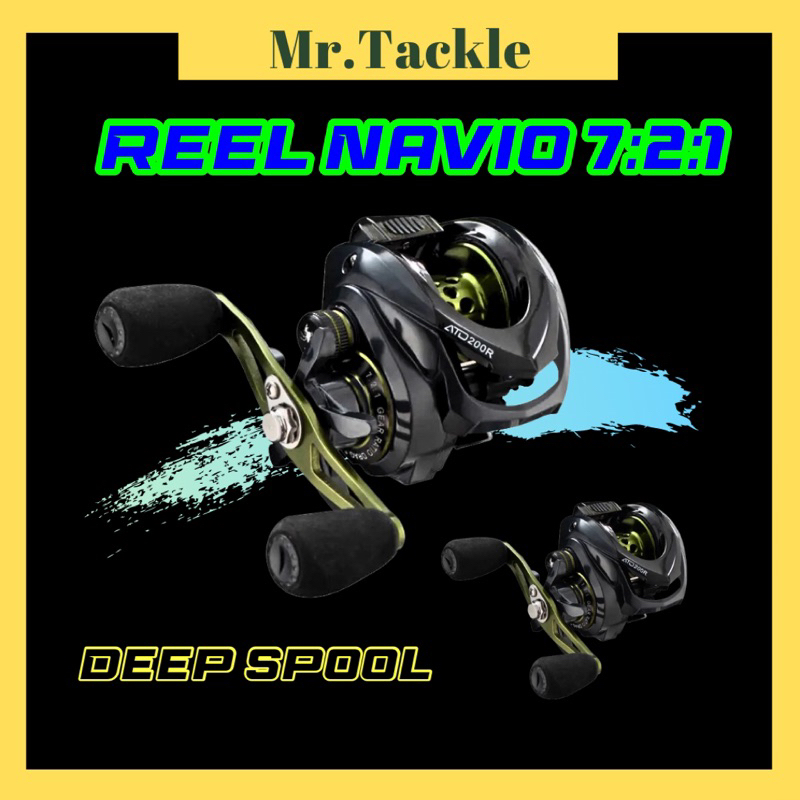 RL005】 NAVION ATD200 Mesin BC Reel Baitcasting Fishing Reel 7:2:1  Lightweight Casting Reel Deep Spool