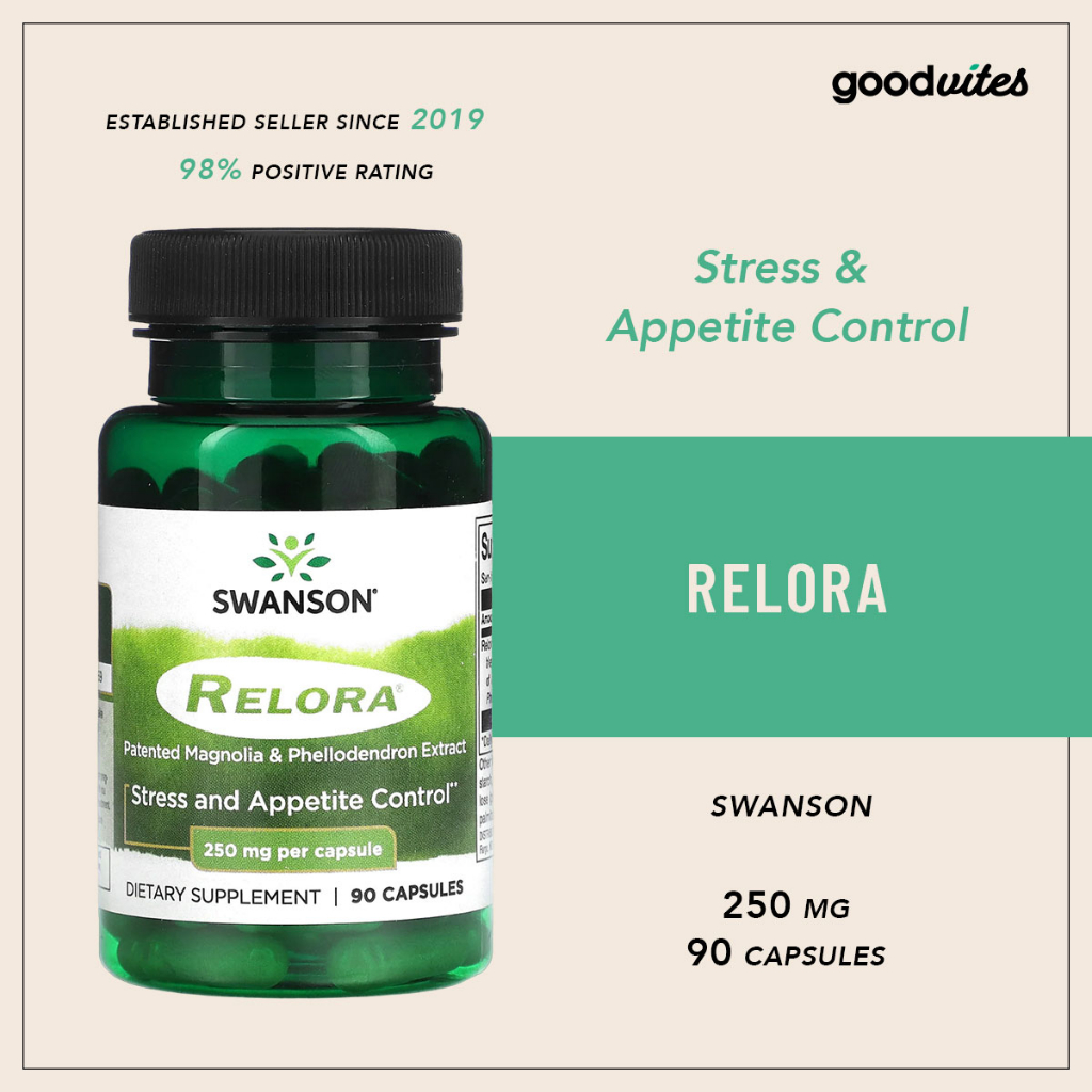 Swanson Relora 250 mg 90 Capsules ( To Support Stress and Appetite