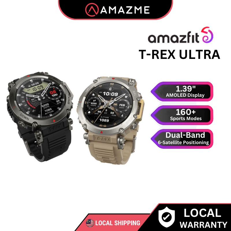 Amazfit T-Rex Ultra A2142 1.39" AMOLED Smart Watch, Dual-Band GPS 6 ...
