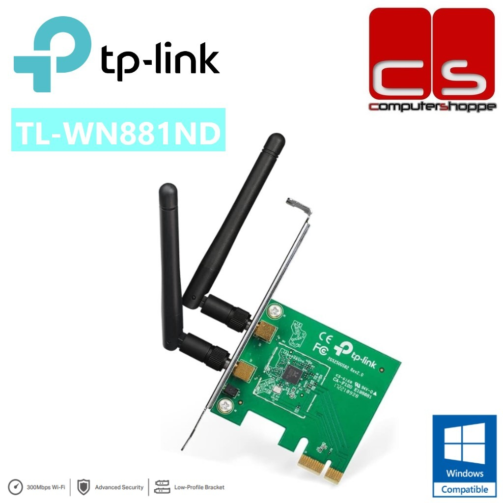 TP-Link TL-WN881ND Wireless-N300 PCI Express Adapter TL-WN881ND