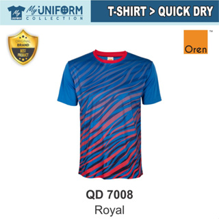 Original Brand] Oren Sport QD62 Unisex Quick Dry Round Neck Sublimation  T-Shirt / Polyester Interlock / Ready
