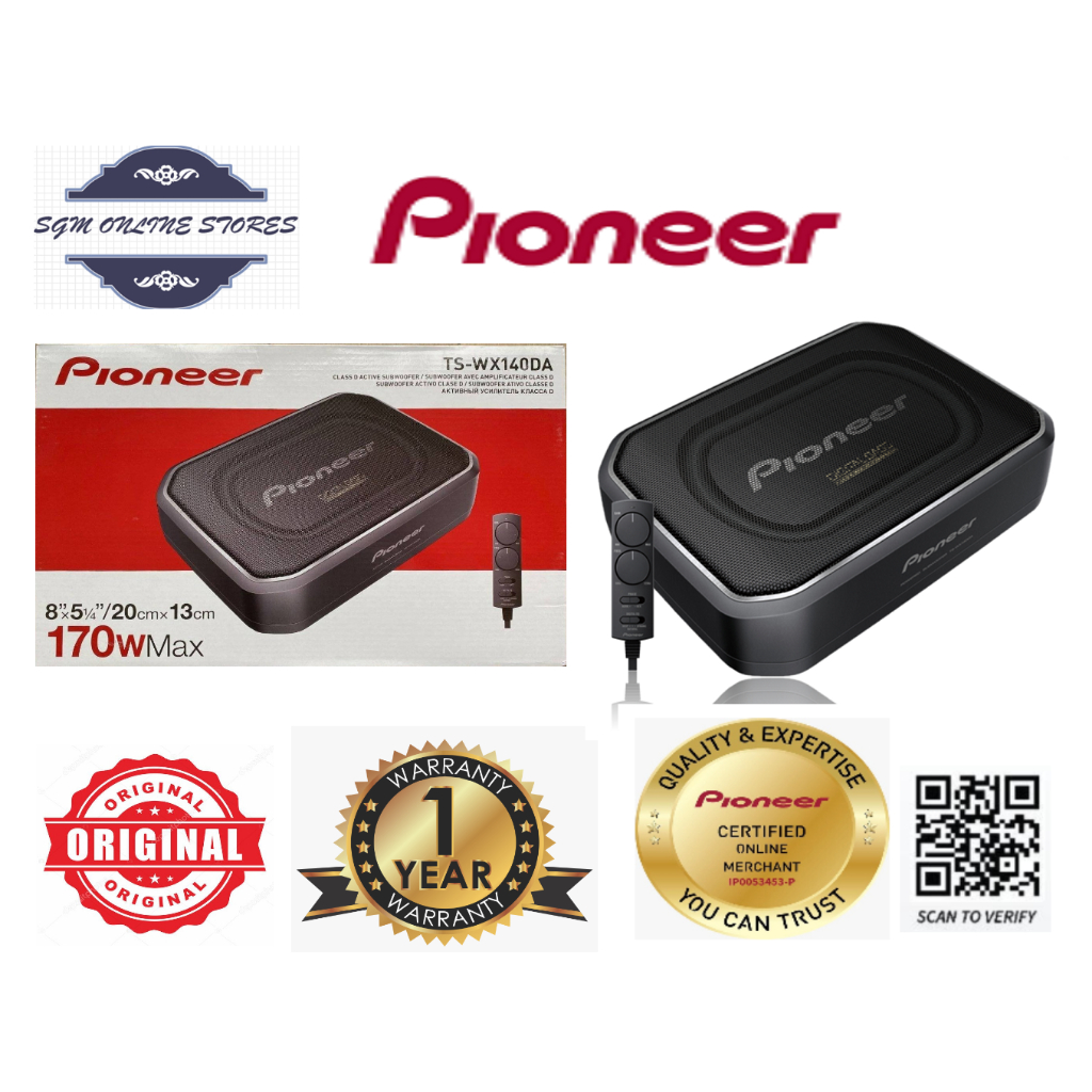 Pioneer TS-WX140DA Subwoofer Attivo: Bassi Potenti In Poco Spazio, 170W E Telecomando Incluso!