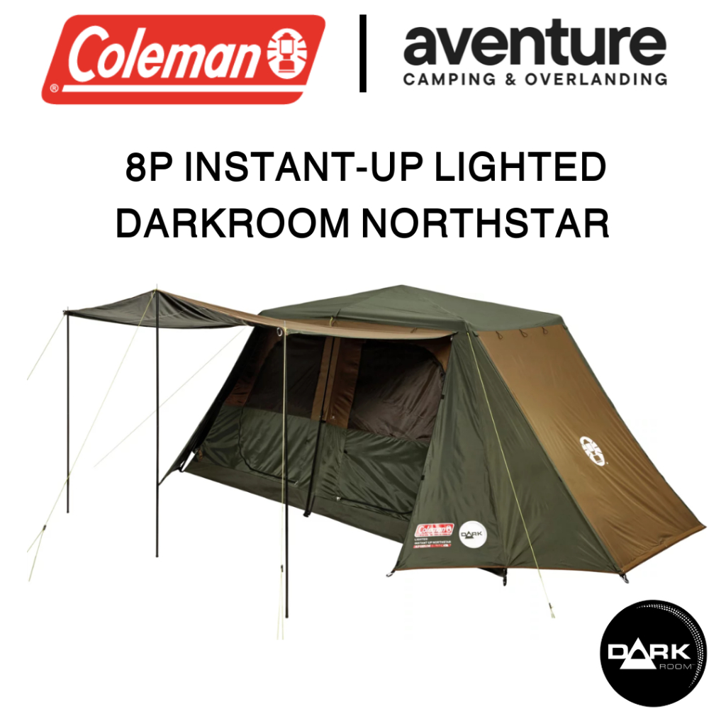 (READY STOCK) Coleman Instant Up 8P Lighted Northstar Darkroom Camping