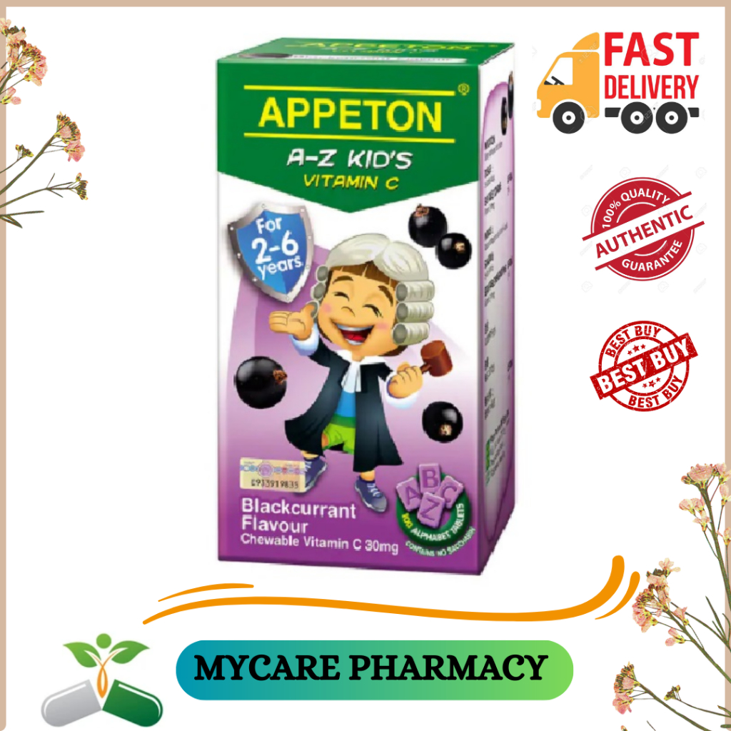 APPETON A-Z VIT C 30MG 100S BLACKCURRENT (2-6YR) | Shopee Malaysia