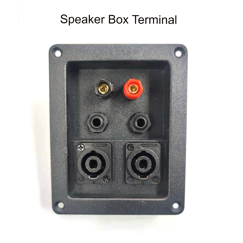 Rectangular Speaker Box Terminal with 2X Speakon Socket + 2X 6.35MM