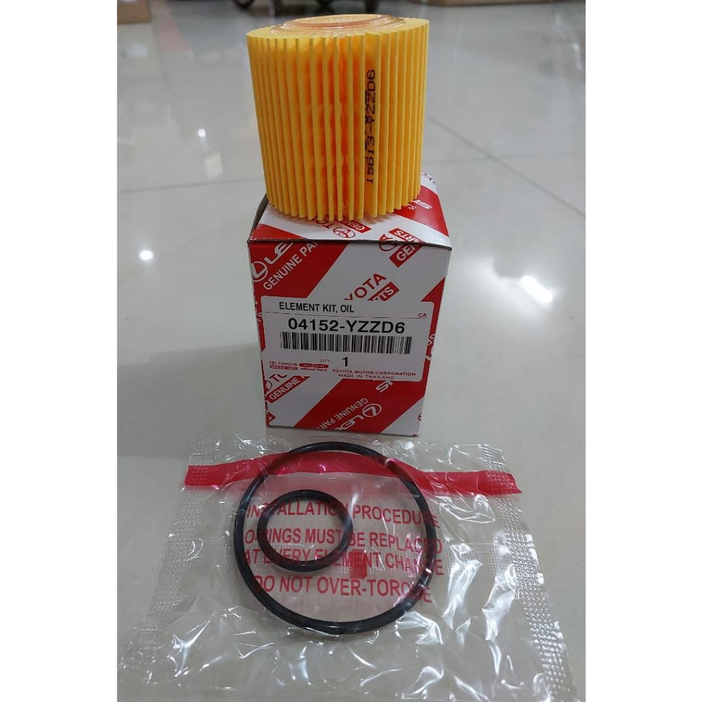 04152-YZZD6 Toyota Oil Filter (Paper) - WISH ZGE20, ALTIS 2012, PRIUS ...