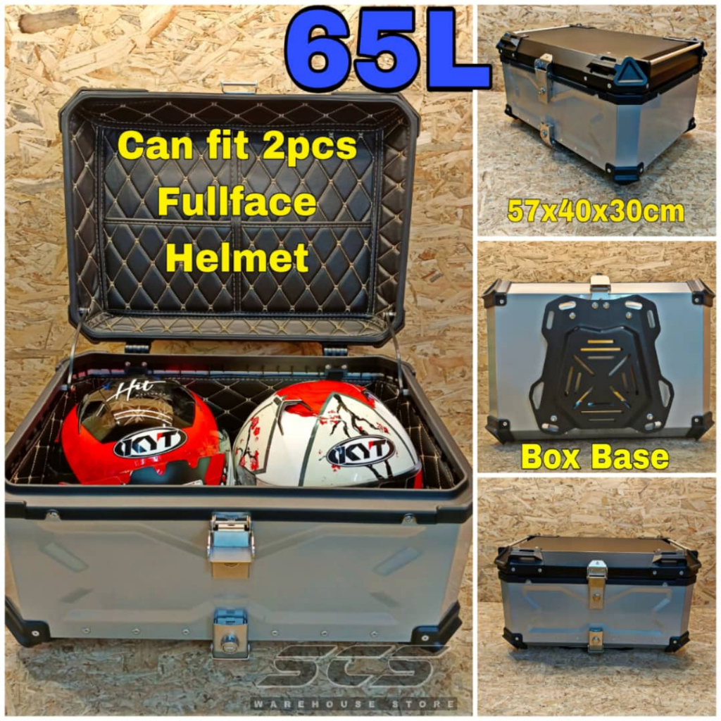 Top Box Aluminum Alloy 65 Liter 2 Helmet Accessories Motor Y16ZR RS150 ...