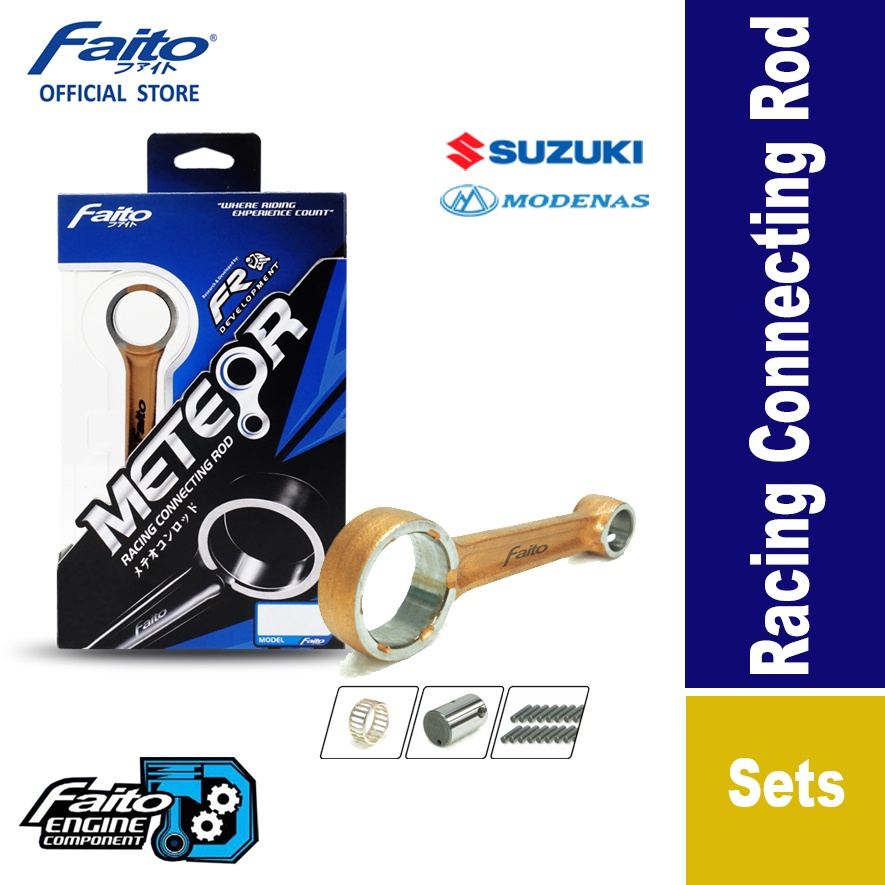 100% [FAITO] - METEOR Forged Connecting Rod Set/MODENAS/SUZUKI (Free ...