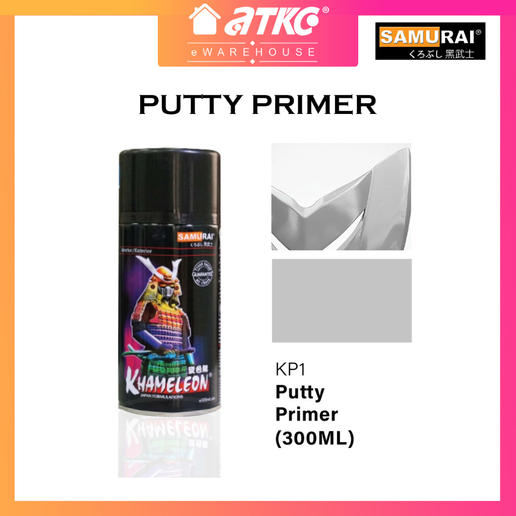 Samurai Spray Paint KP1 Putty Primer Aerosol Cat Motor & Kereta Spray