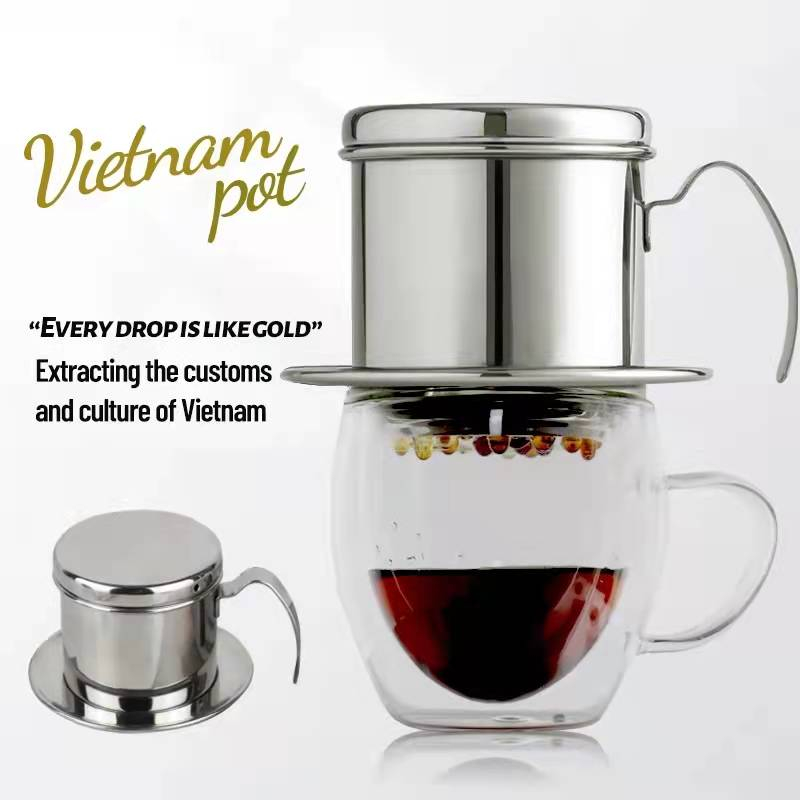 New Stainless Steel Vietnamese Coffee Drip Filter Infuser Coffee Maker 50mL