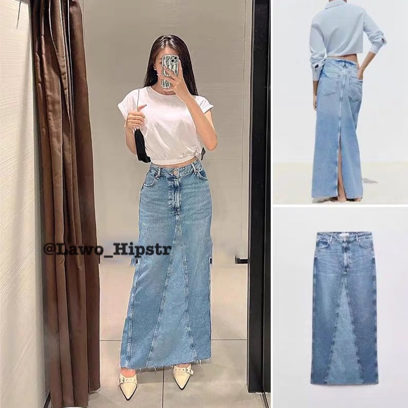 Long denim 2025 skirt malaysia