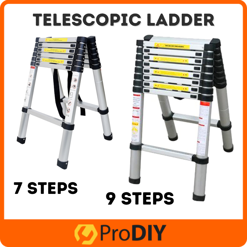 Double sided deals telescopic ladder