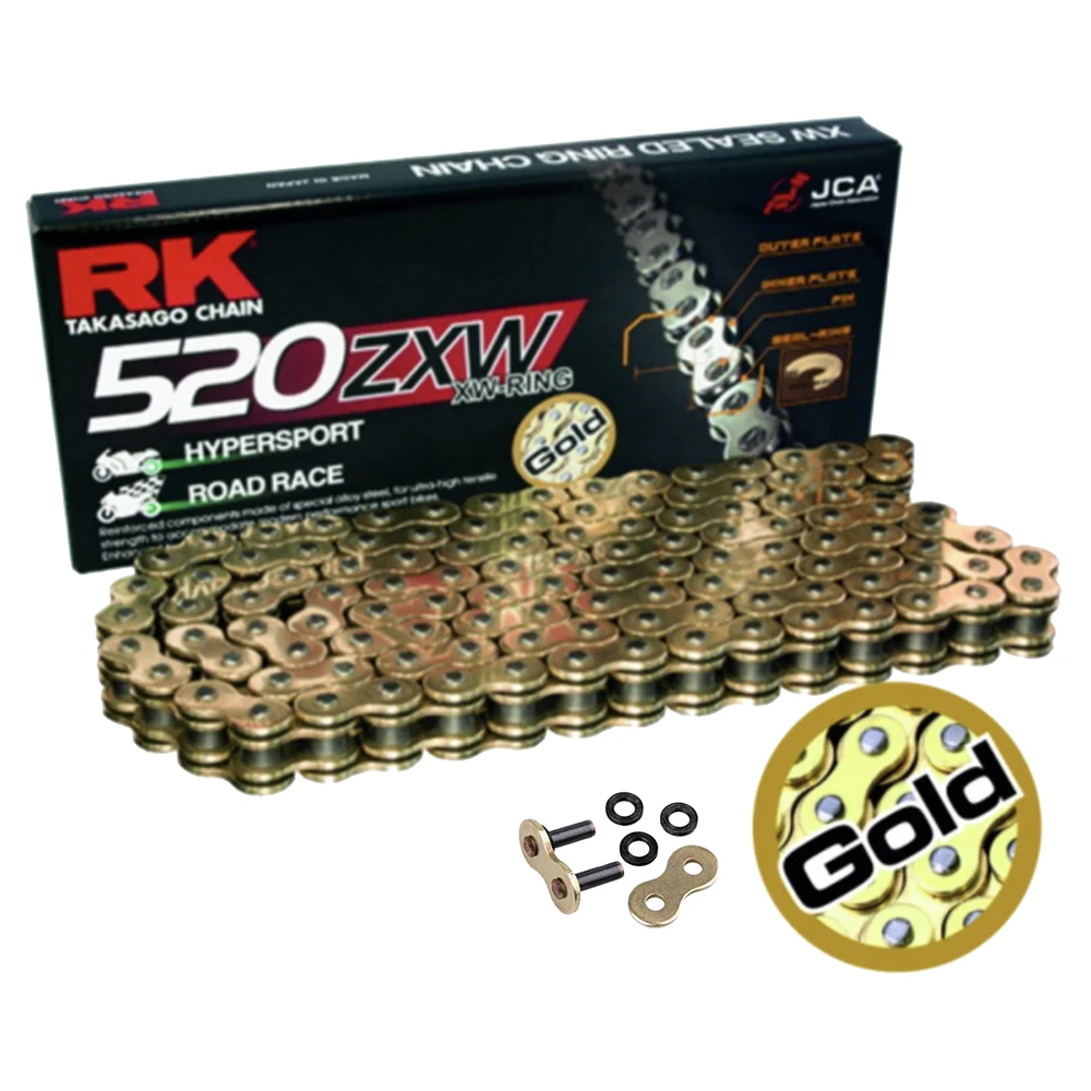RK 520ZXW 120L Gold Motorcycle Chain Shopee Malaysia