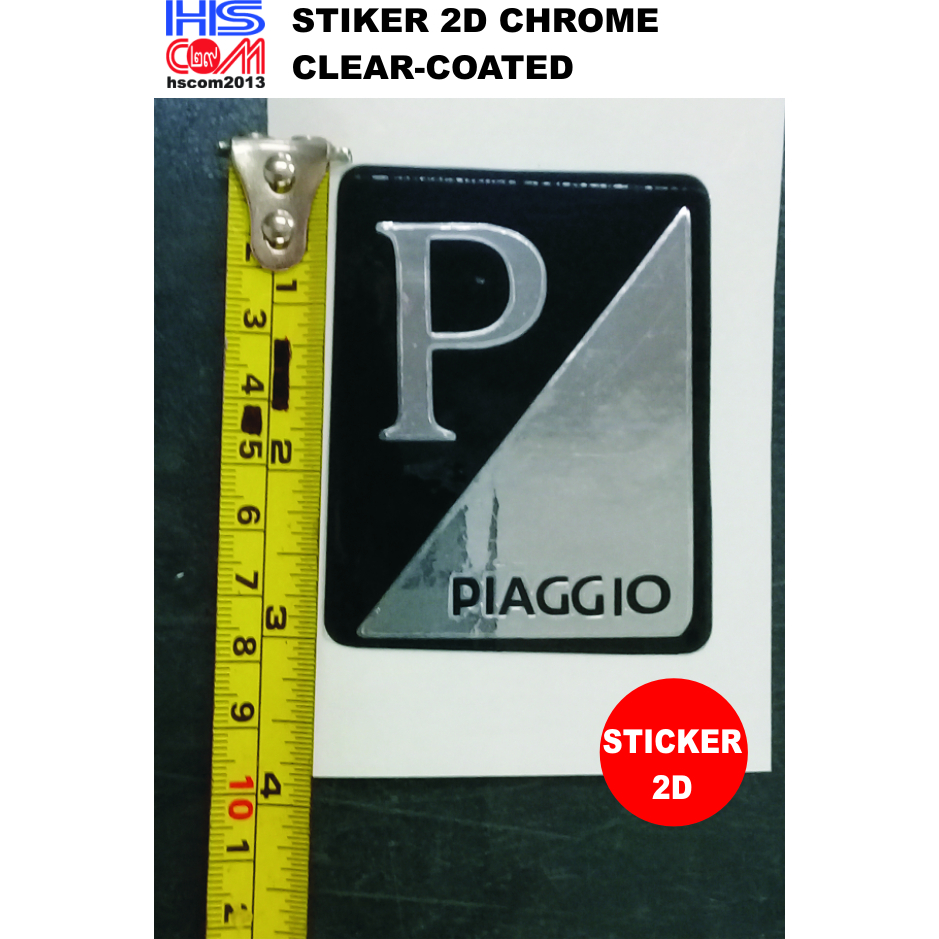 0149 20230811-319 PIAGGIO STIKER 2D CHROME CLEAR-COATED STIKER Stickers ...