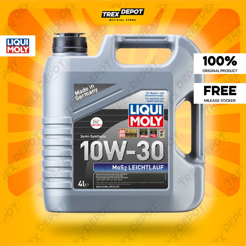 LIQUI MOLY MoS2 Leichtlauf Semi Synthetic Engine Oil 10W30 (4L