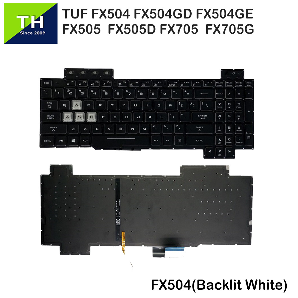 Asus TUF Gaming FX504 FX504GD FX504GE Backlit White Laptop Replacement ...