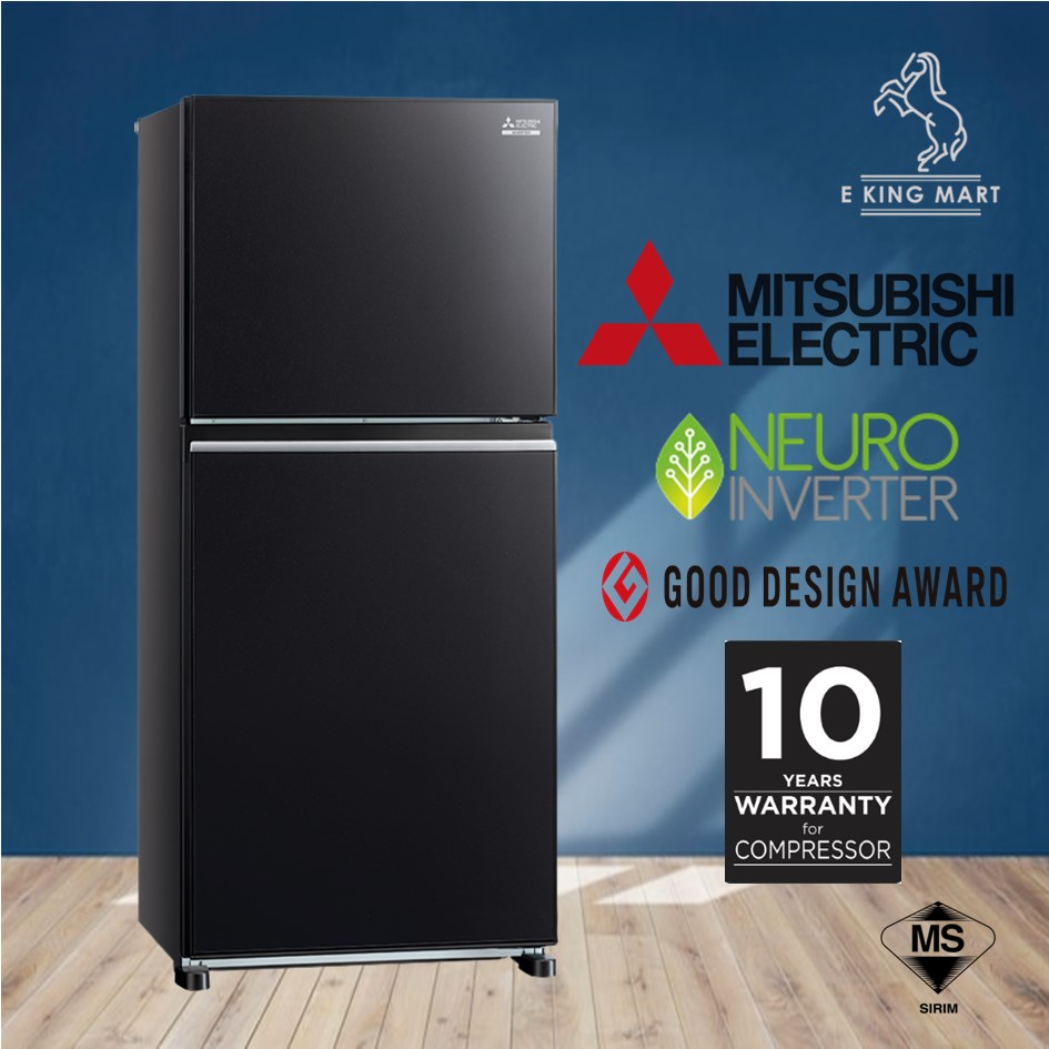 Mitsubishi Refrigerator Fridge INVERTER Black Beauty 2 Door 421L